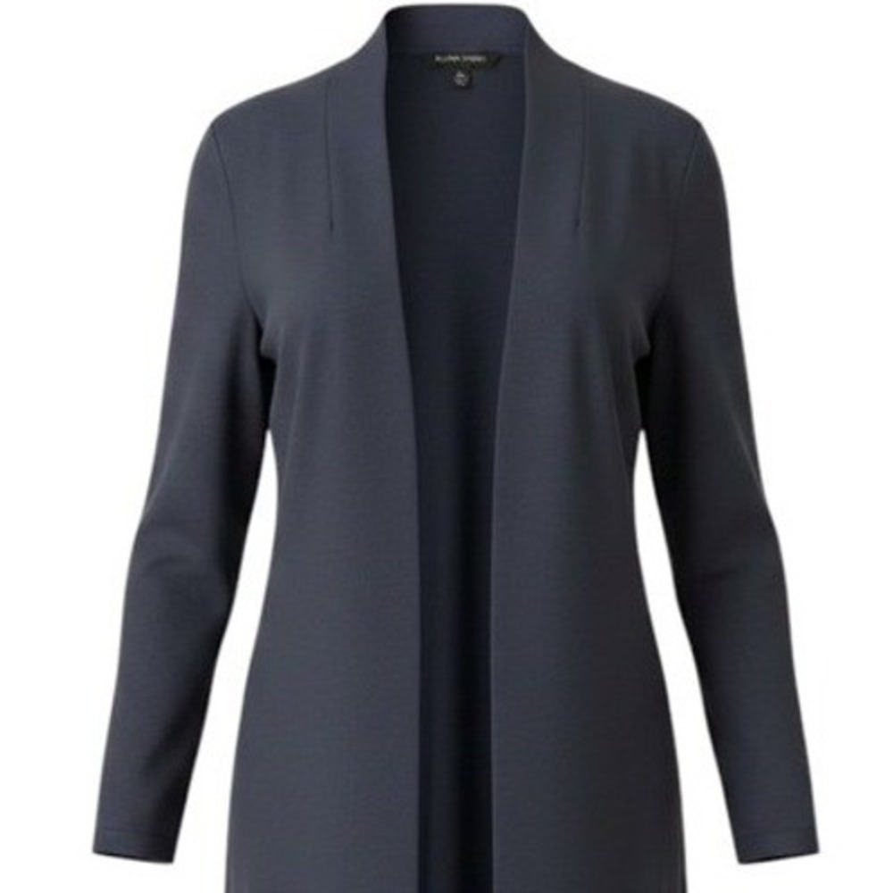 Eileen‎ Fisher Open Front Jacket Cardigan Graphite Gray Size Large Made in USA